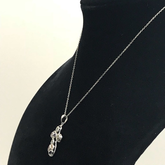 Sterling Silver Heart Religious Cross Necklace - Picture 3 of 8